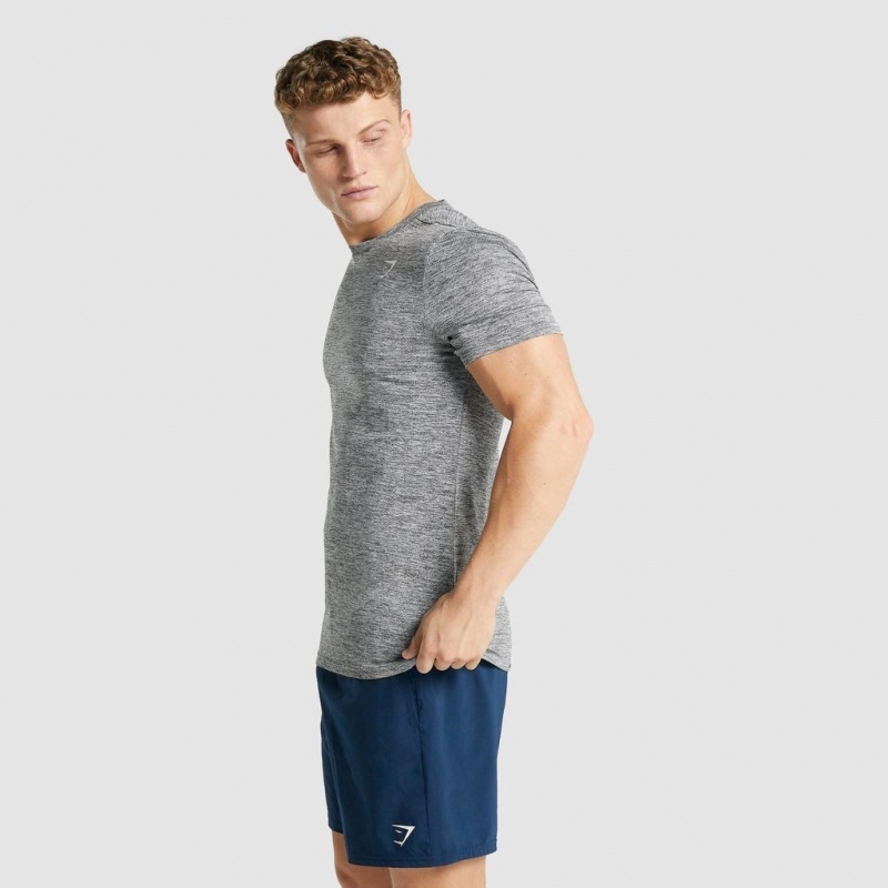 μπλουζακια Gymshark Arrival Marl Charcoal Marl | 914XMACRS