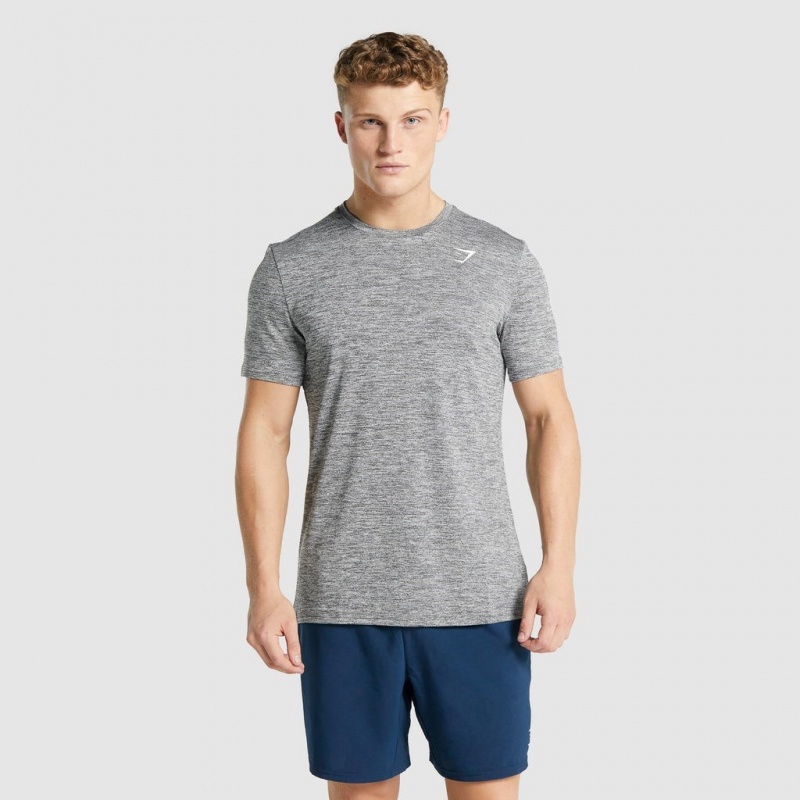 μπλουζακια Gymshark Arrival Marl Charcoal Marl | 914XMACRS