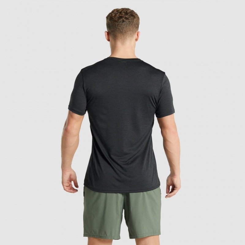 μπλουζακια Gymshark Arrival Marl μαυρα | 170PWVADI