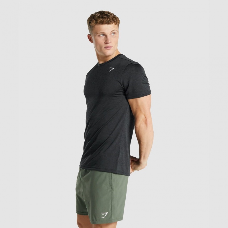 μπλουζακια Gymshark Arrival Marl μαυρα | 170PWVADI