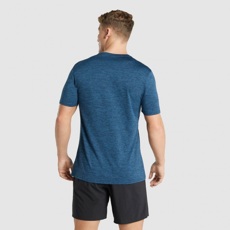 μπλουζακια Gymshark Arrival Marl σκουρο μπλε | 109XHUJZS