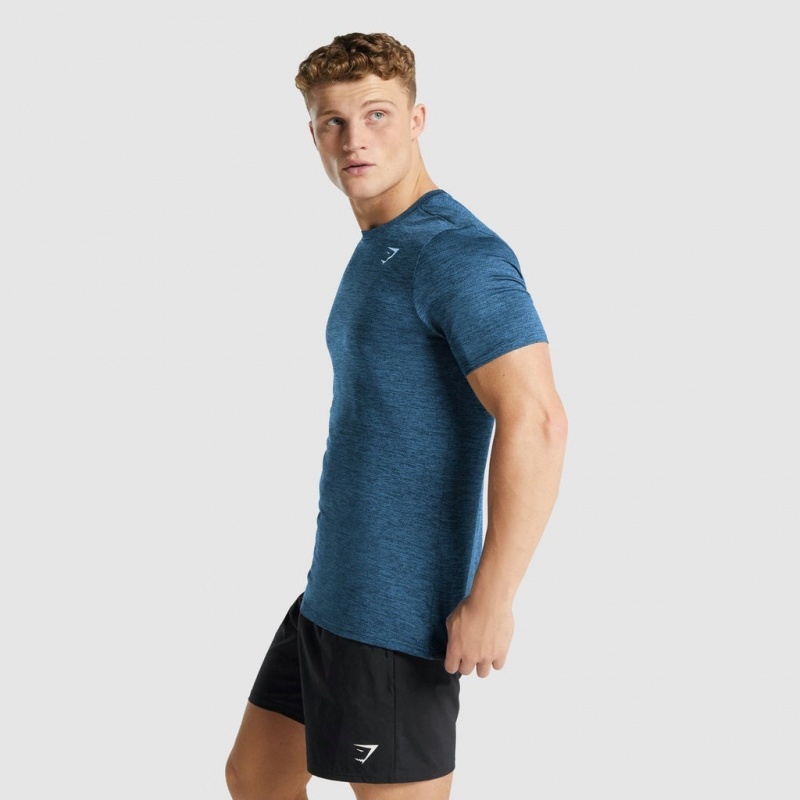 μπλουζακια Gymshark Arrival Marl σκουρο μπλε | 109XHUJZS