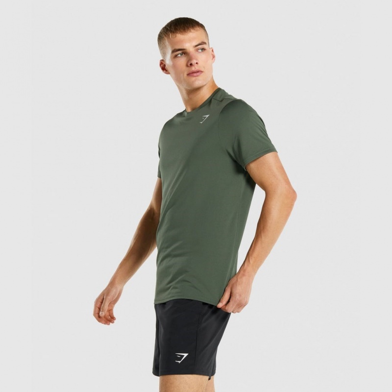 μπλουζακια Gymshark Arrival Regular Fit πρασινο | 729HJIFBR