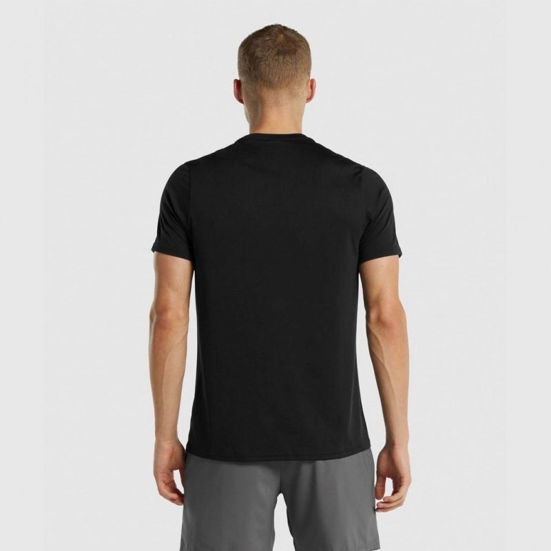 μπλουζακια Gymshark Arrival Regular Fit μαυρα | 861KYUFBQ