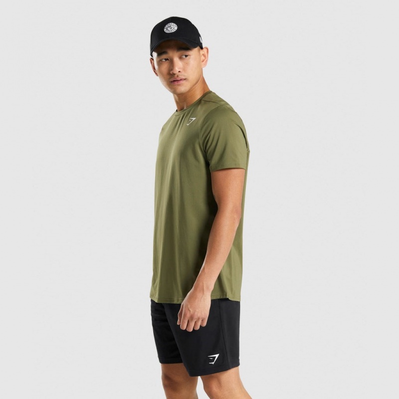 μπλουζακια Gymshark Arrival Regular Fit σκούρο πρασινο | 946WBJAGU