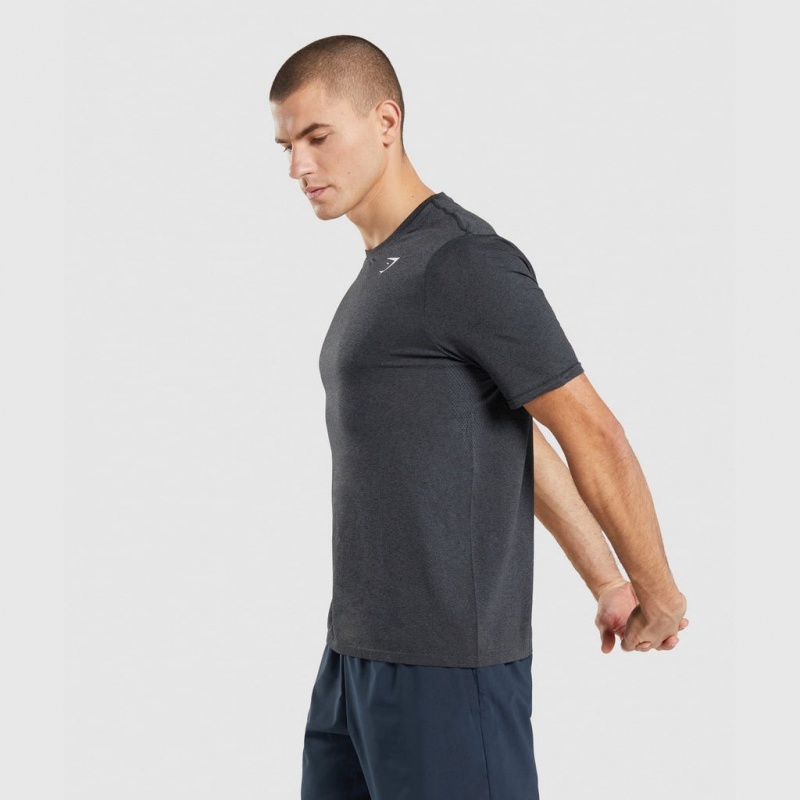 μπλουζακια Gymshark Arrival Seamless μαυρα | 085NMJGDB