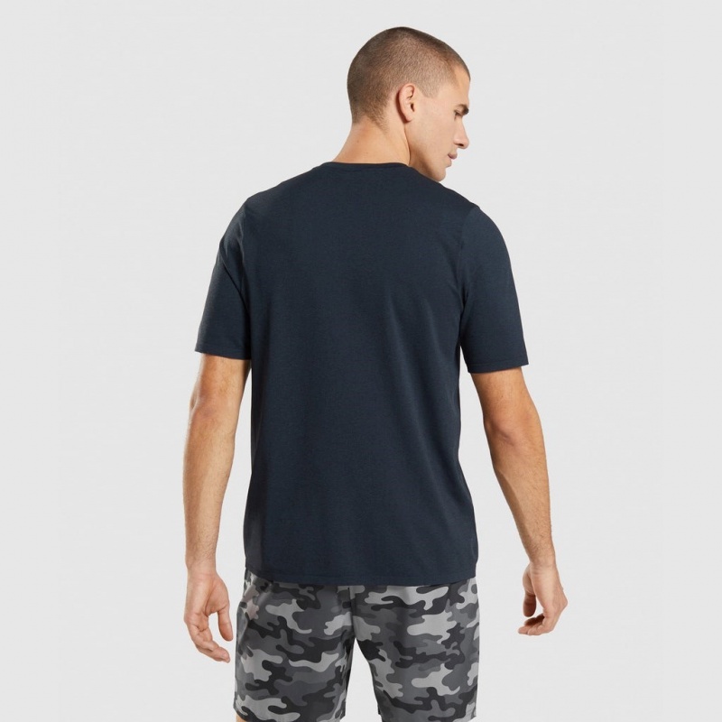 μπλουζακια Gymshark Arrival Seamless σκουρο μπλε | 205TICSGA