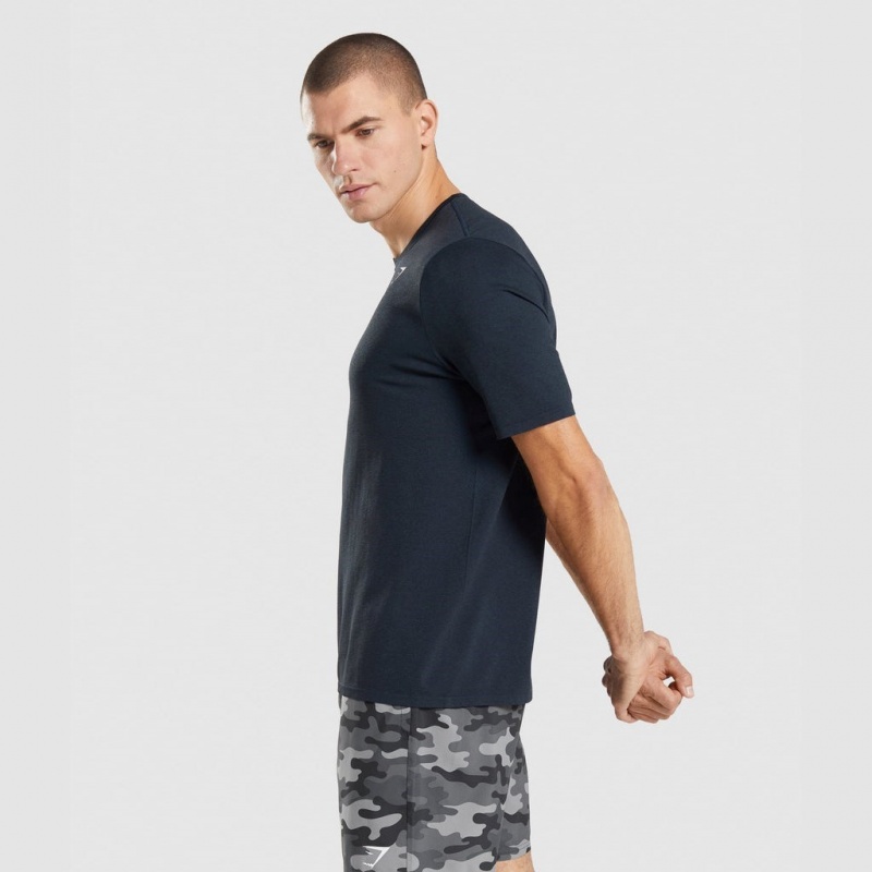 μπλουζακια Gymshark Arrival Seamless σκουρο μπλε | 205TICSGA