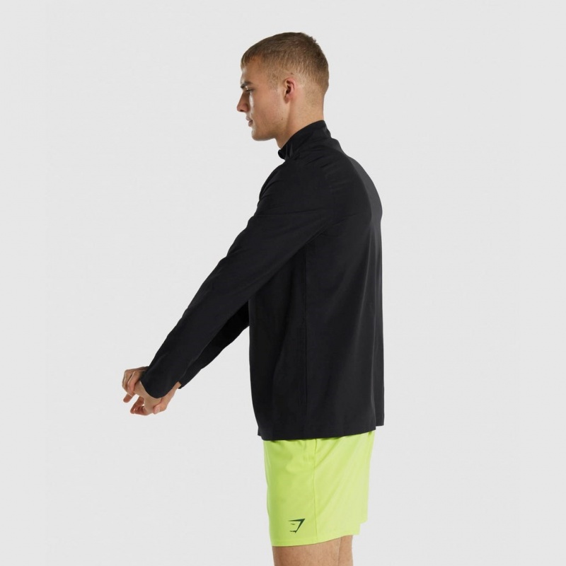 Μπουφαν Gymshark Arrival Woven Full Zip μαυρα | 457PVMTBS