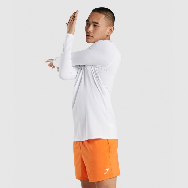 μπλουζακια Gymshark Arrival σταμπεσ Long Sleeve ασπρα | 346RBOFWS