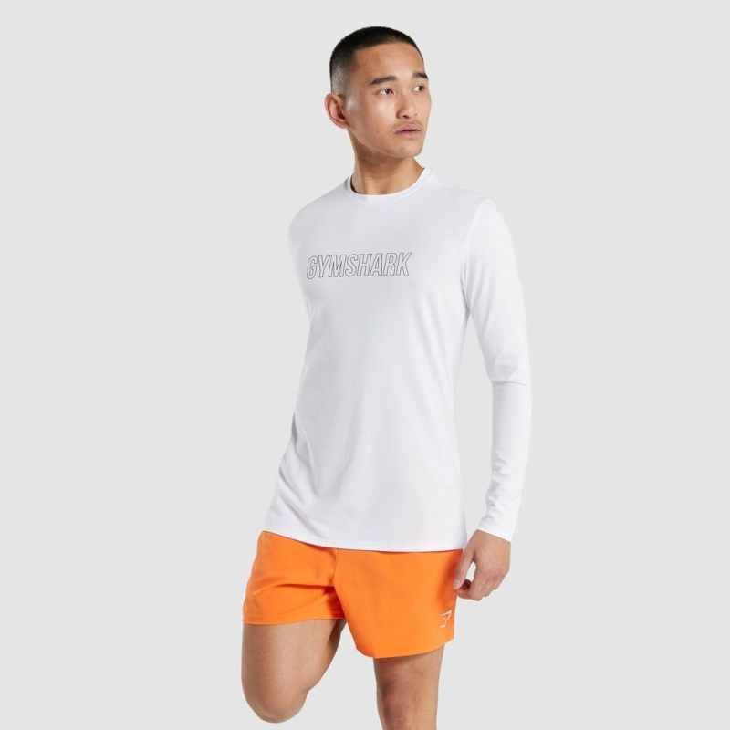 μπλουζακια Gymshark Arrival σταμπεσ Long Sleeve ασπρα | 346RBOFWS