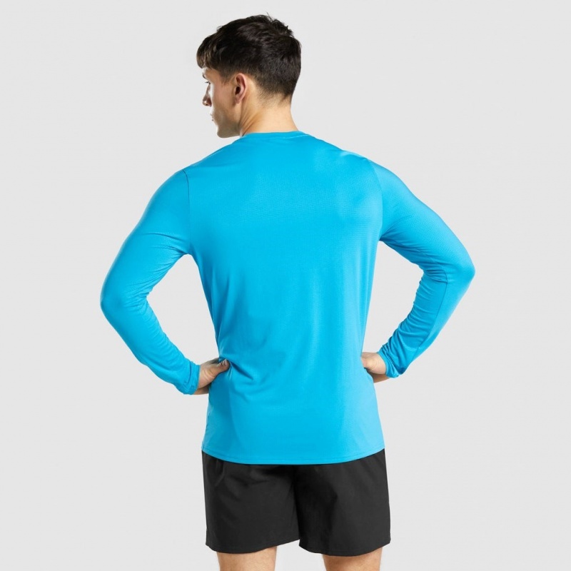 μπλουζακια Gymshark Arrival σταμπεσ Long Sleeve μπλε | 467FCXYSI
