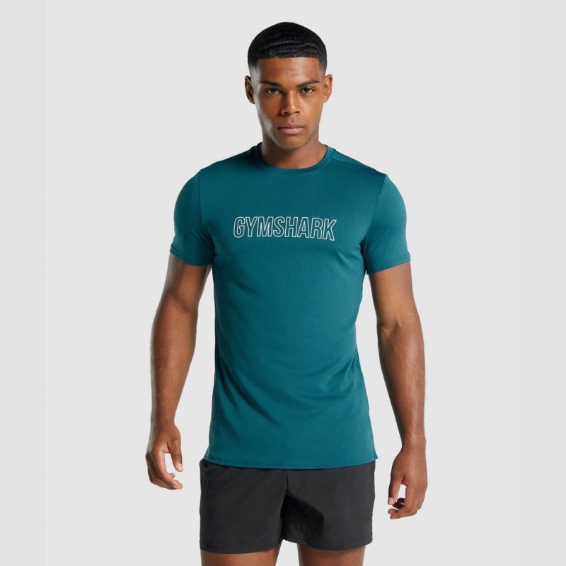 μπλουζακια Gymshark Arrival σταμπεσ Teal | 415UNWCLY