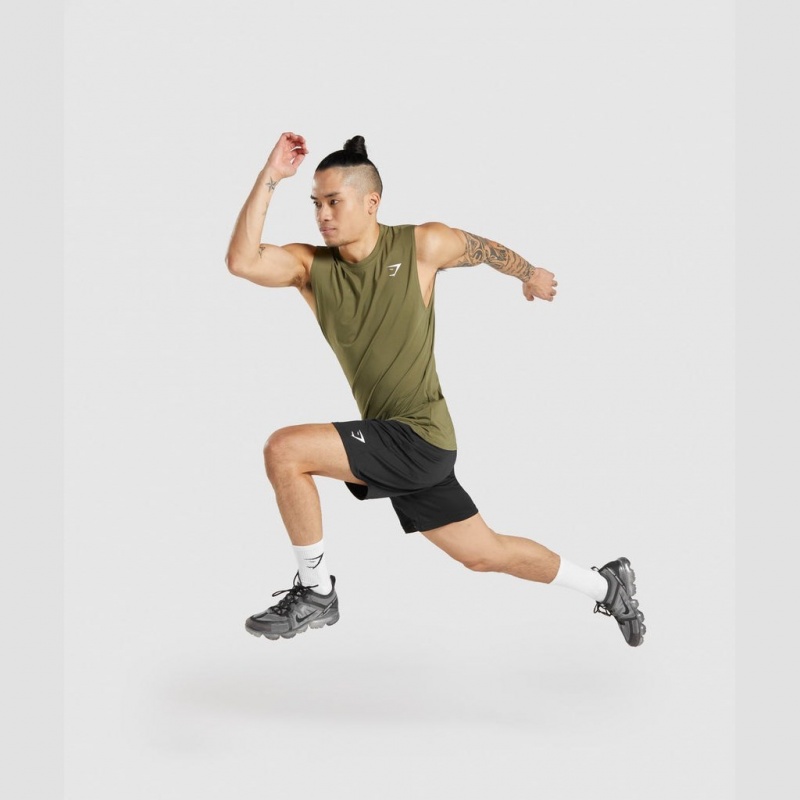 μπλουζακια Gymshark Arrival αμανικα Tee σκούρο πρασινο | 812WHCJTA