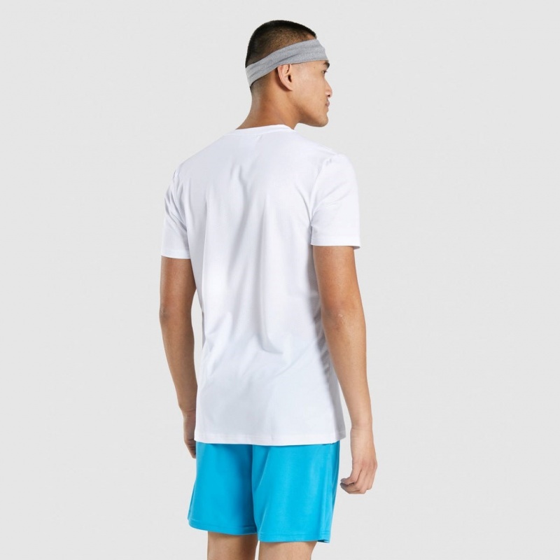 μπλουζακια Gymshark Arrival σταμπεσ ασπρα | 183YSINTG