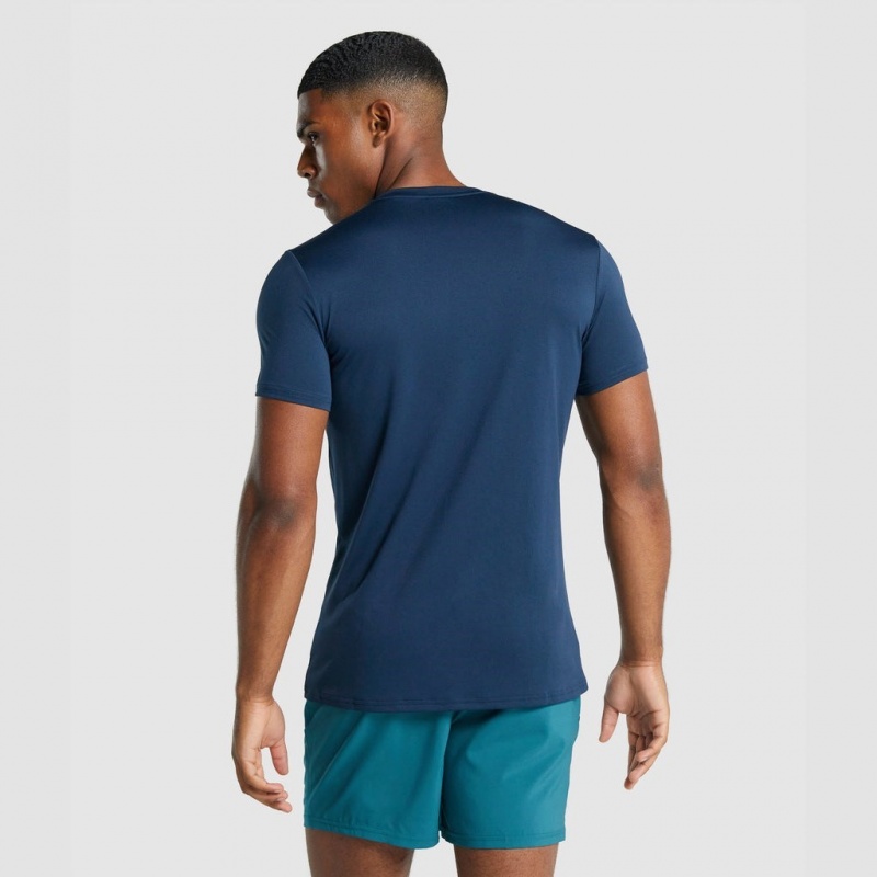 μπλουζακια Gymshark Arrival σταμπεσ σκουρο μπλε | 174LDNQSW