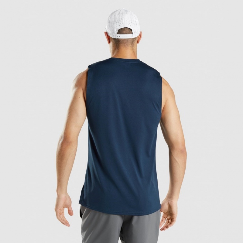 μπλουζακια Gymshark Arrival αμανικα σκουρο μπλε | 185CESYAZ