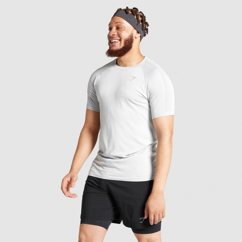 μπλουζακια Gymshark Aspect ελαφρια Seamless ανοιχτο γκρι | 042FXORNU