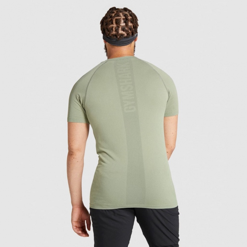 μπλουζακια Gymshark Aspect ελαφρια Seamless ανοιχτο πρασινο | 582ULKNGW