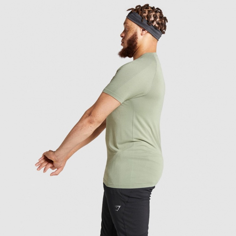 μπλουζακια Gymshark Aspect ελαφρια Seamless ανοιχτο πρασινο | 582ULKNGW