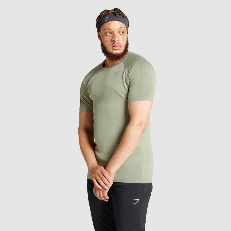 μπλουζακια Gymshark Aspect ελαφρια Seamless ανοιχτο πρασινο | 582ULKNGW