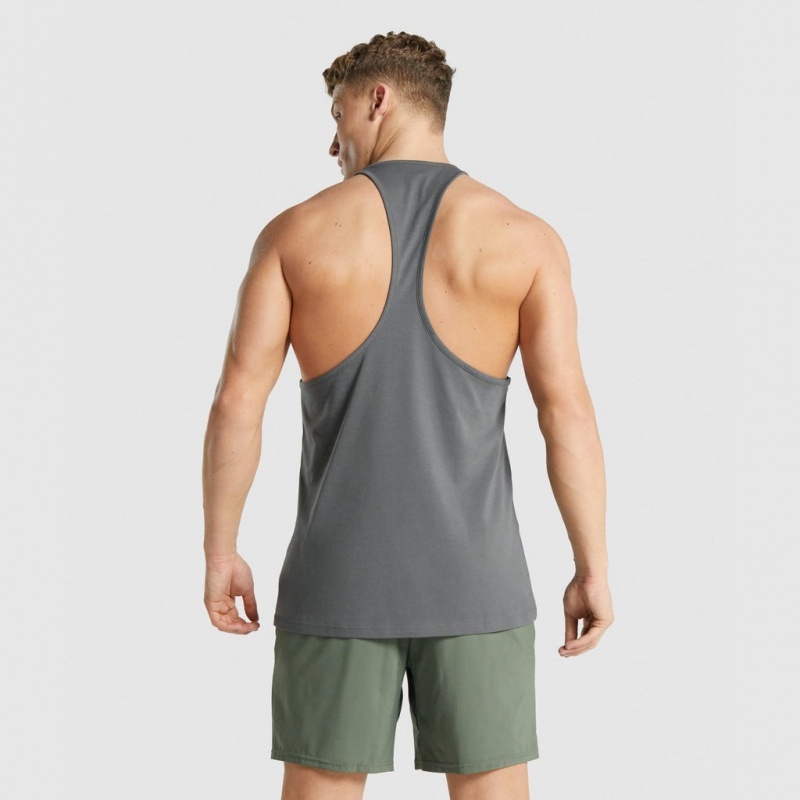 Γιλεκο Gymshark Block Infill Stringer Charcoal | 814YVTRBM