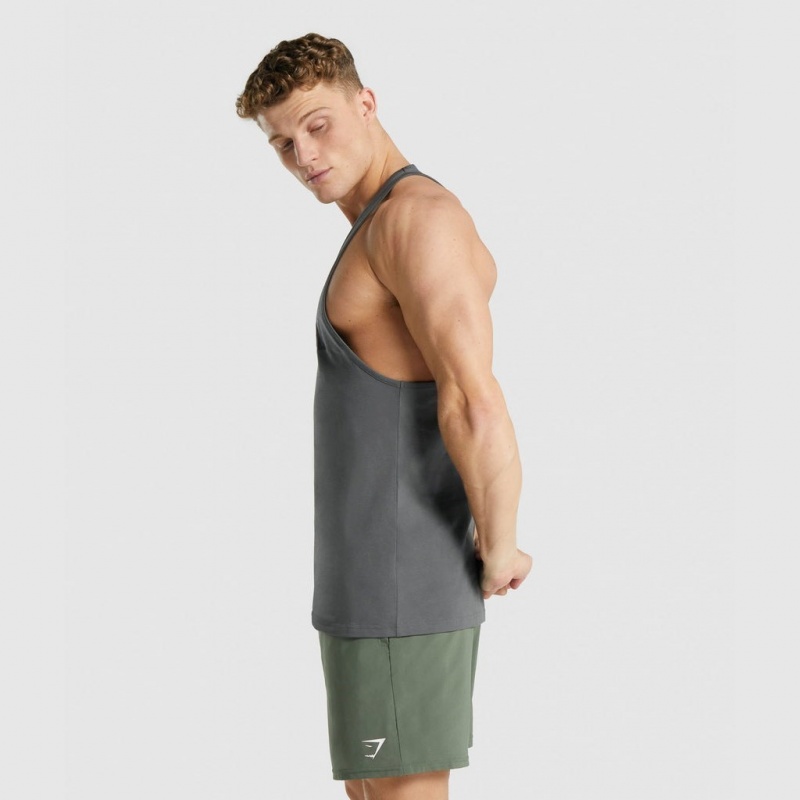 Γιλεκο Gymshark Block Infill Stringer Charcoal | 814YVTRBM