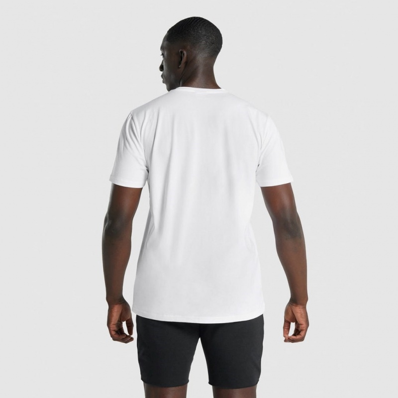 μπλουζακια Gymshark Block Infill ασπρα | 516PFTELN