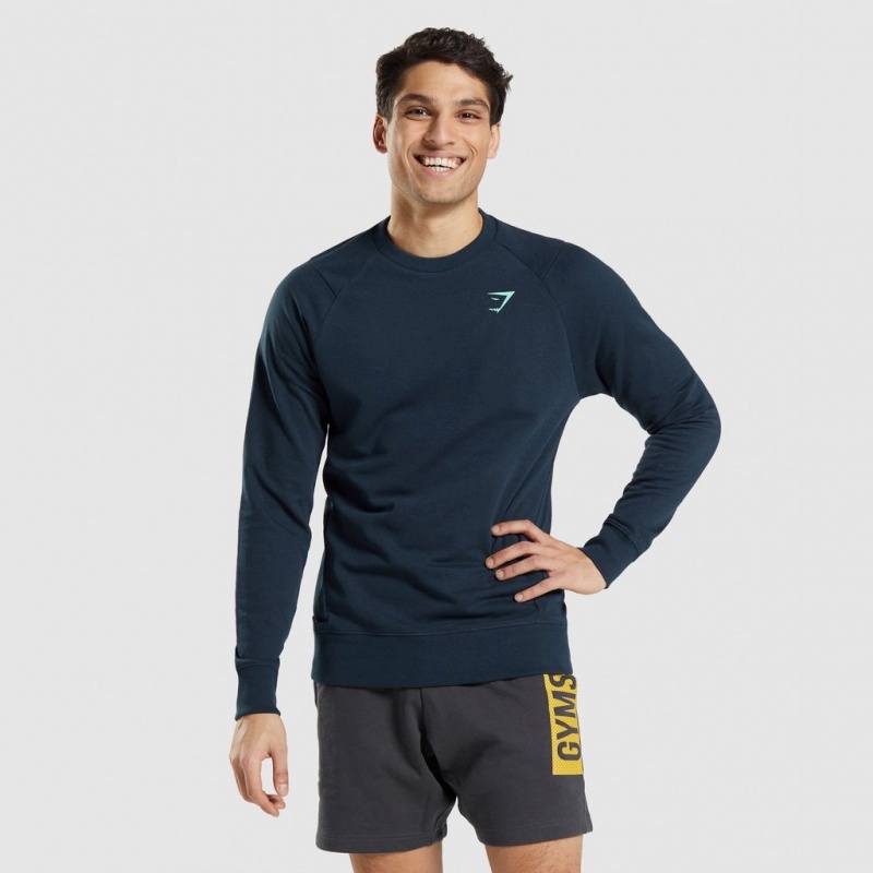 Φουτερ Gymshark Bold Crew σκουρο μπλε | 086KWZVML