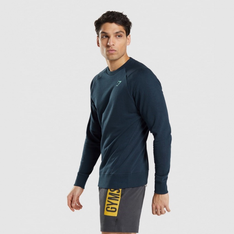 Φουτερ Gymshark Bold Crew σκουρο μπλε | 086KWZVML