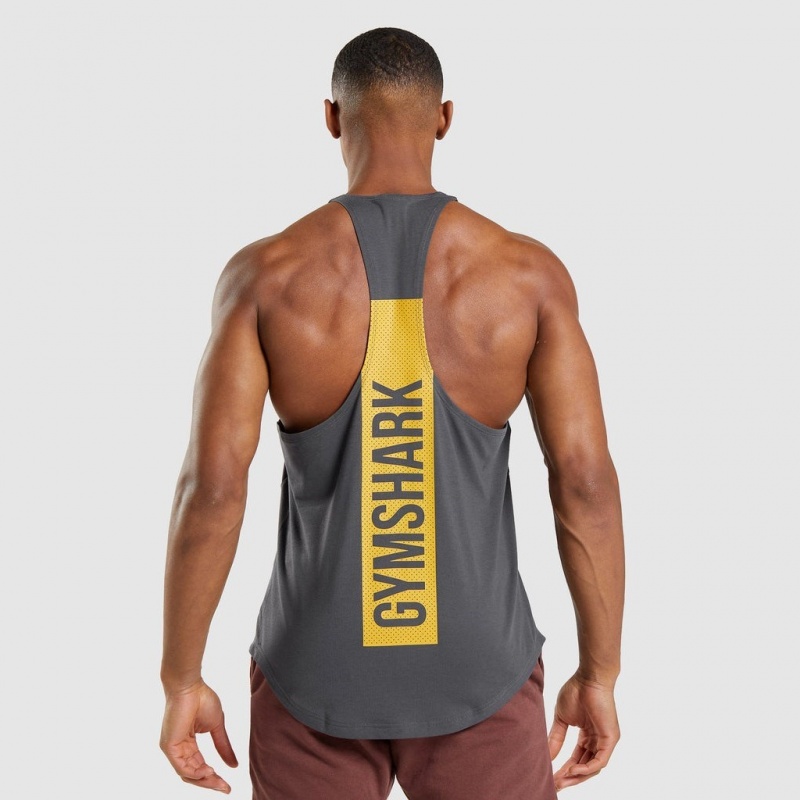 Γιλεκο Gymshark Bold Stringer γκρι | 463CXPWJQ