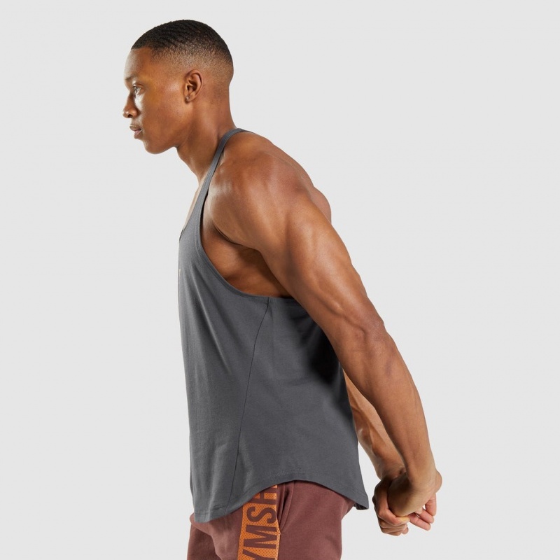 Γιλεκο Gymshark Bold Stringer γκρι | 463CXPWJQ