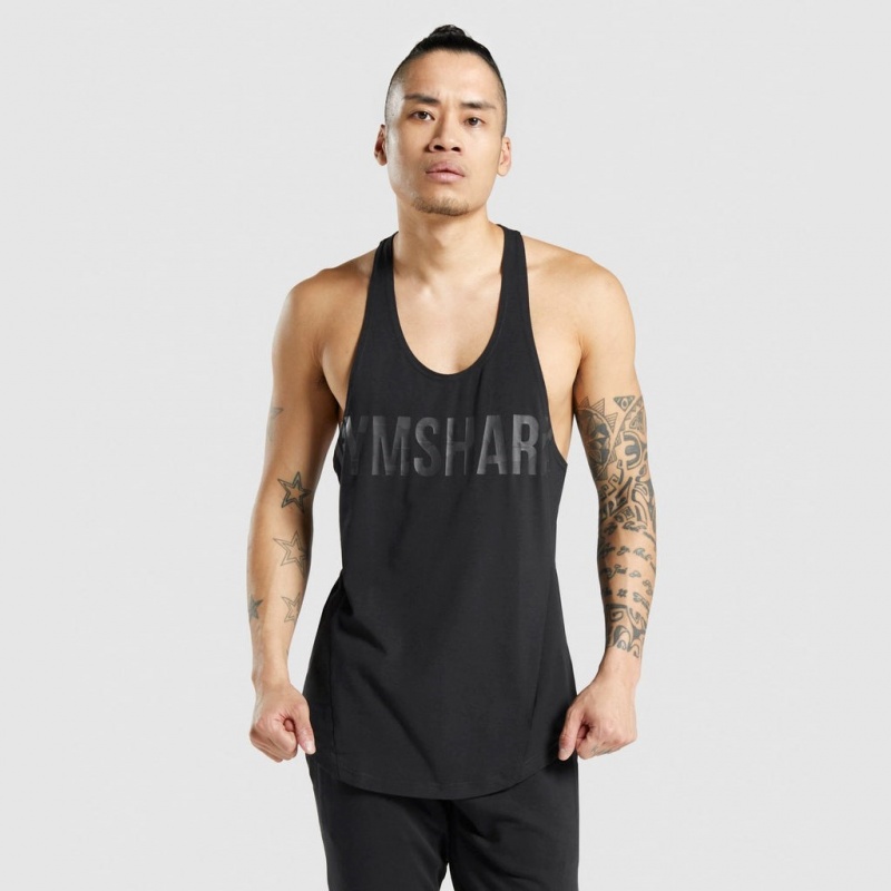 Γιλεκο Gymshark Bold Stringer μαυρα μαυρα | 049CWIXJS