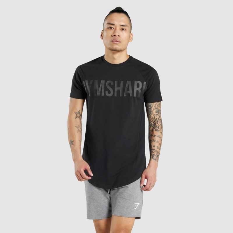 μπλουζακια Gymshark Bold μαυρα μαυρα | 793EKPDFM