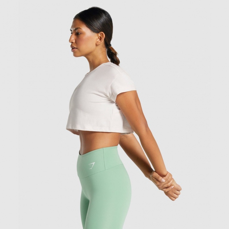 μπλουζακια Gymshark Camo σταμπεσ Crop κρέμα | 967CXFQWN