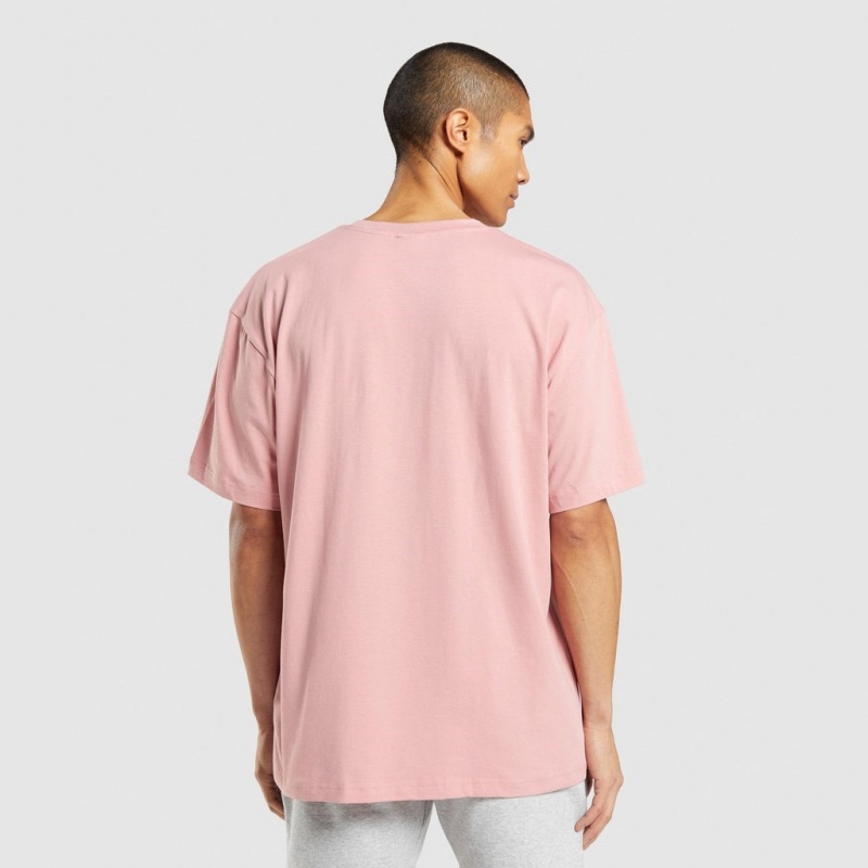 μπλουζακια Gymshark Central Oversized ροζ | 183HFMAPE
