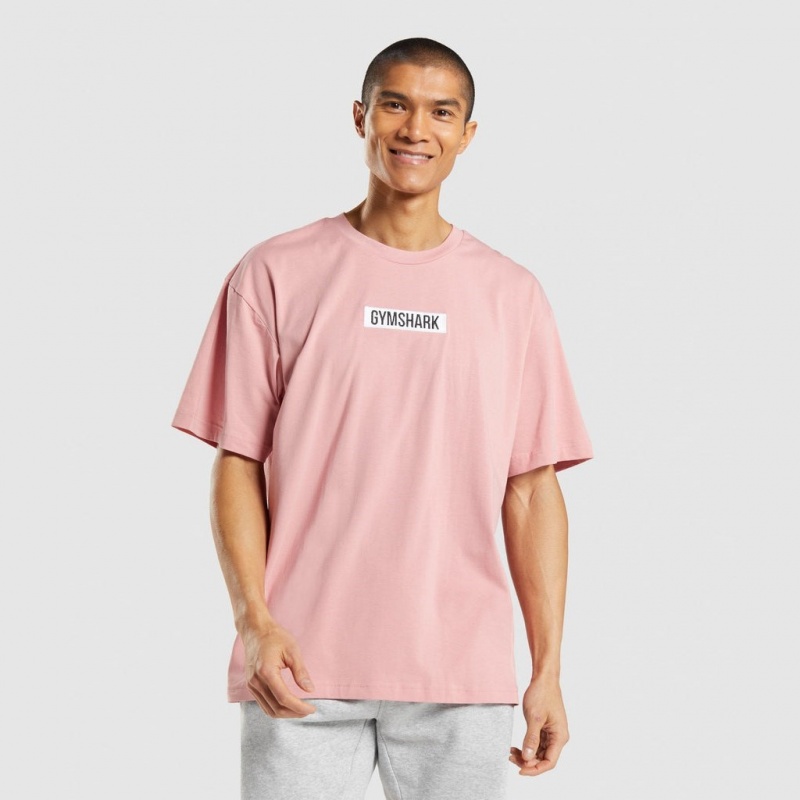 μπλουζακια Gymshark Central Oversized ροζ | 183HFMAPE
