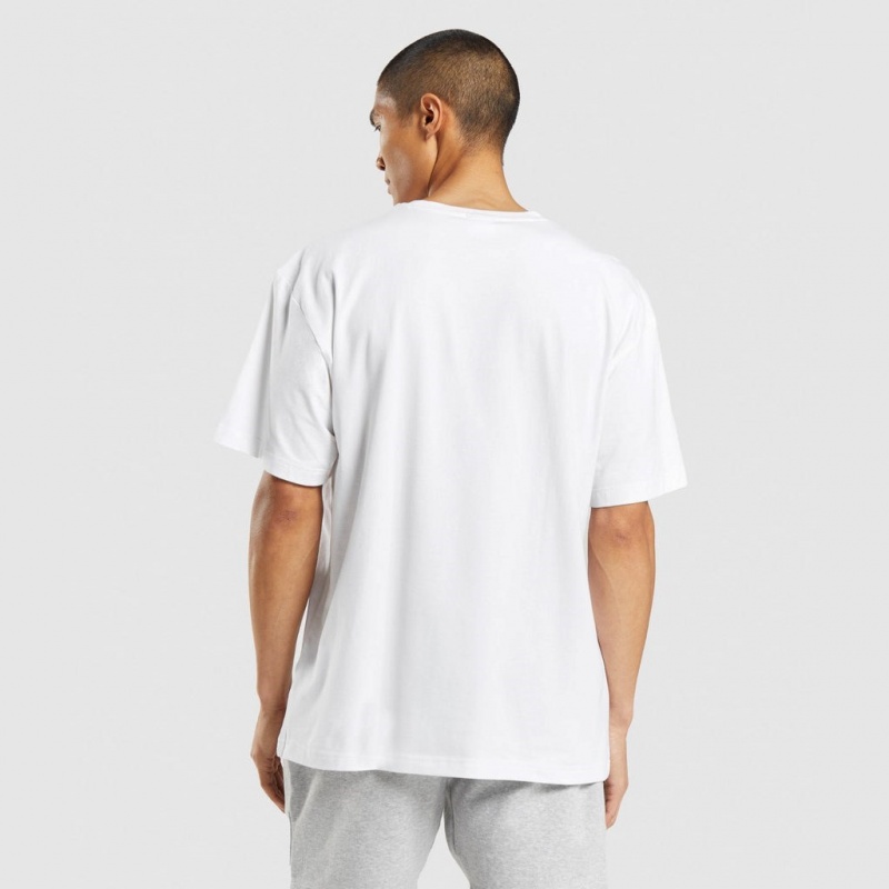 μπλουζακια Gymshark Central Oversized ασπρα | 259LWDGXB