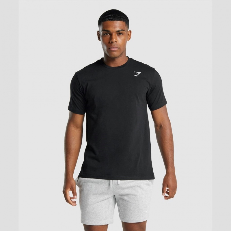 μπλουζακια Gymshark Crest μαυρα | 470WATJHI