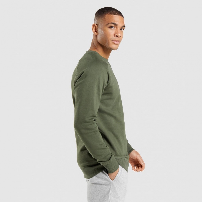 Φουτερ Gymshark Crest Ελιά | 598XKQITF