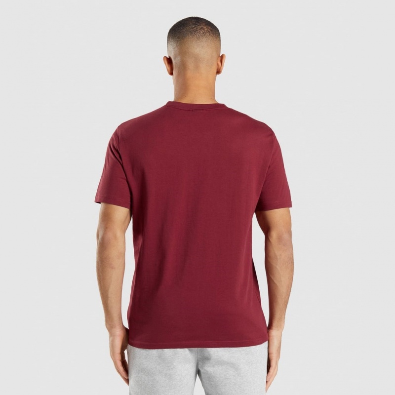 μπλουζακια Gymshark Crest μπορντο κοκκινα | 104TDOXUA