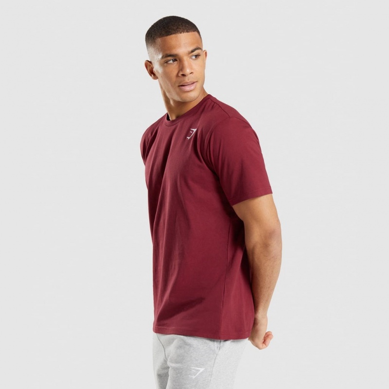 μπλουζακια Gymshark Crest μπορντο κοκκινα | 104TDOXUA