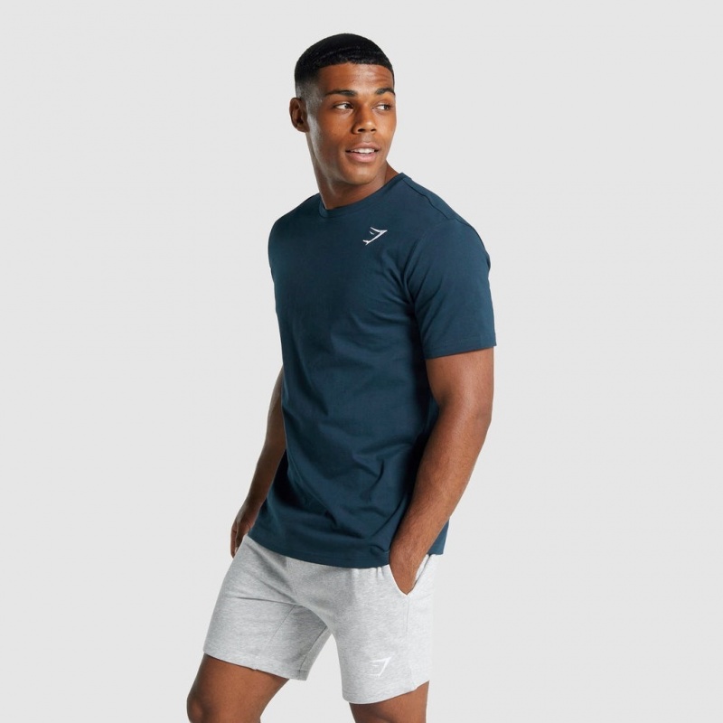 μπλουζακια Gymshark Crest σκουρο μπλε | 308UFDOIG