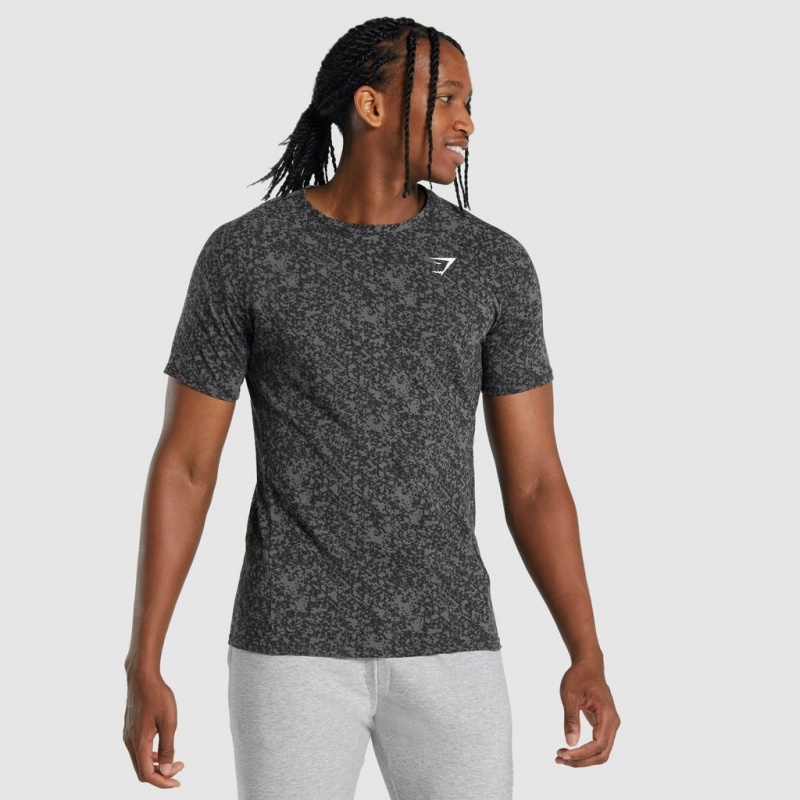μπλουζακια Gymshark Critical 2.0 Charcoal Print | 256LZSAUF