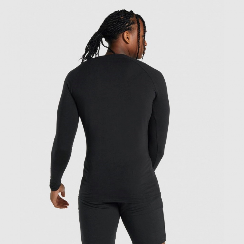 μπλουζακια Gymshark Critical 2.0 Long Sleeve μαυρα | 063SMLFXQ