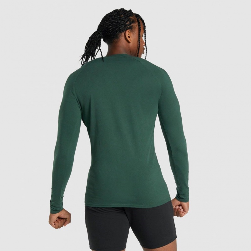 μπλουζακια Gymshark Critical 2.0 Long Sleeve πρασινο | 534UGRBEO
