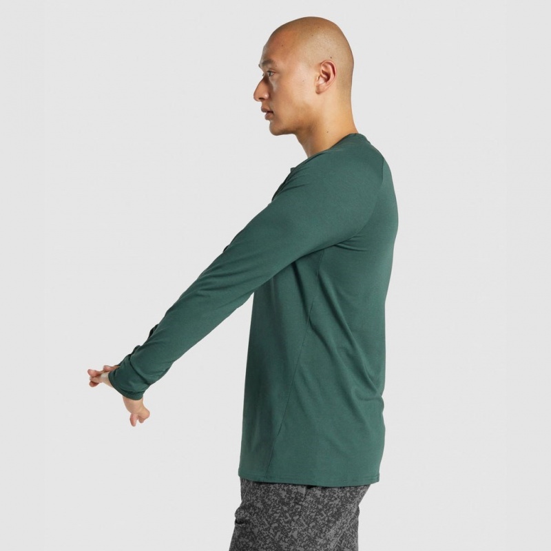 μπλουζακια Gymshark Critical 2.0 Long Sleeve σκούρο πρασινο | 210SRTBMQ