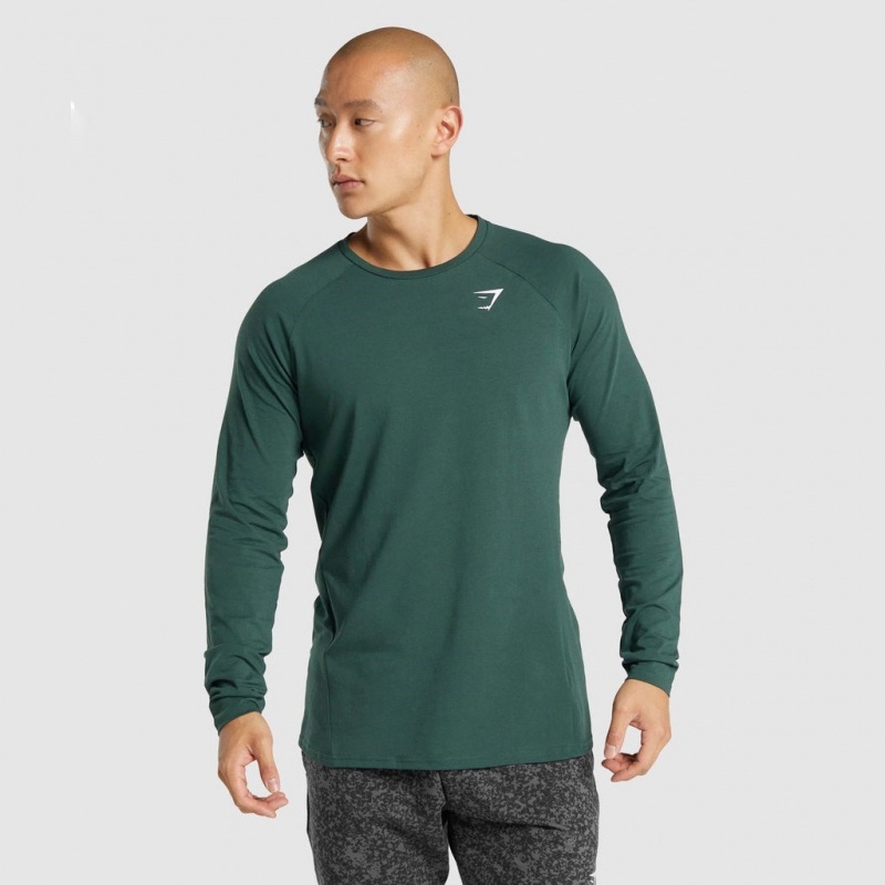 μπλουζακια Gymshark Critical 2.0 Long Sleeve σκούρο πρασινο | 210SRTBMQ