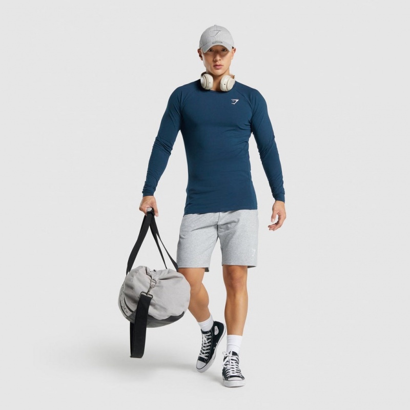 μπλουζακια Gymshark Critical 2.0 Long Sleeve σκουρο μπλε | 341MKDWJA