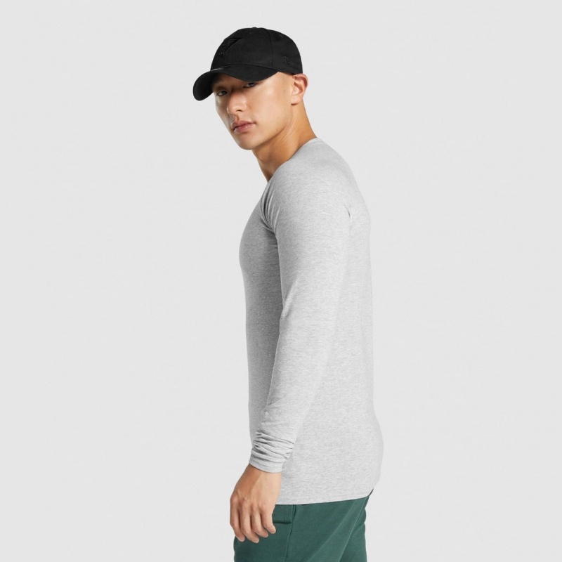 μπλουζακια Gymshark Critical 2.0 Long Sleeve ανοιχτο γκρι | 485ZBETXK